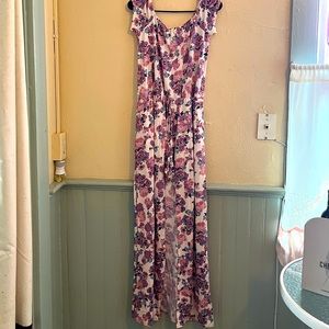 Adam Levine medium floral romper with a train